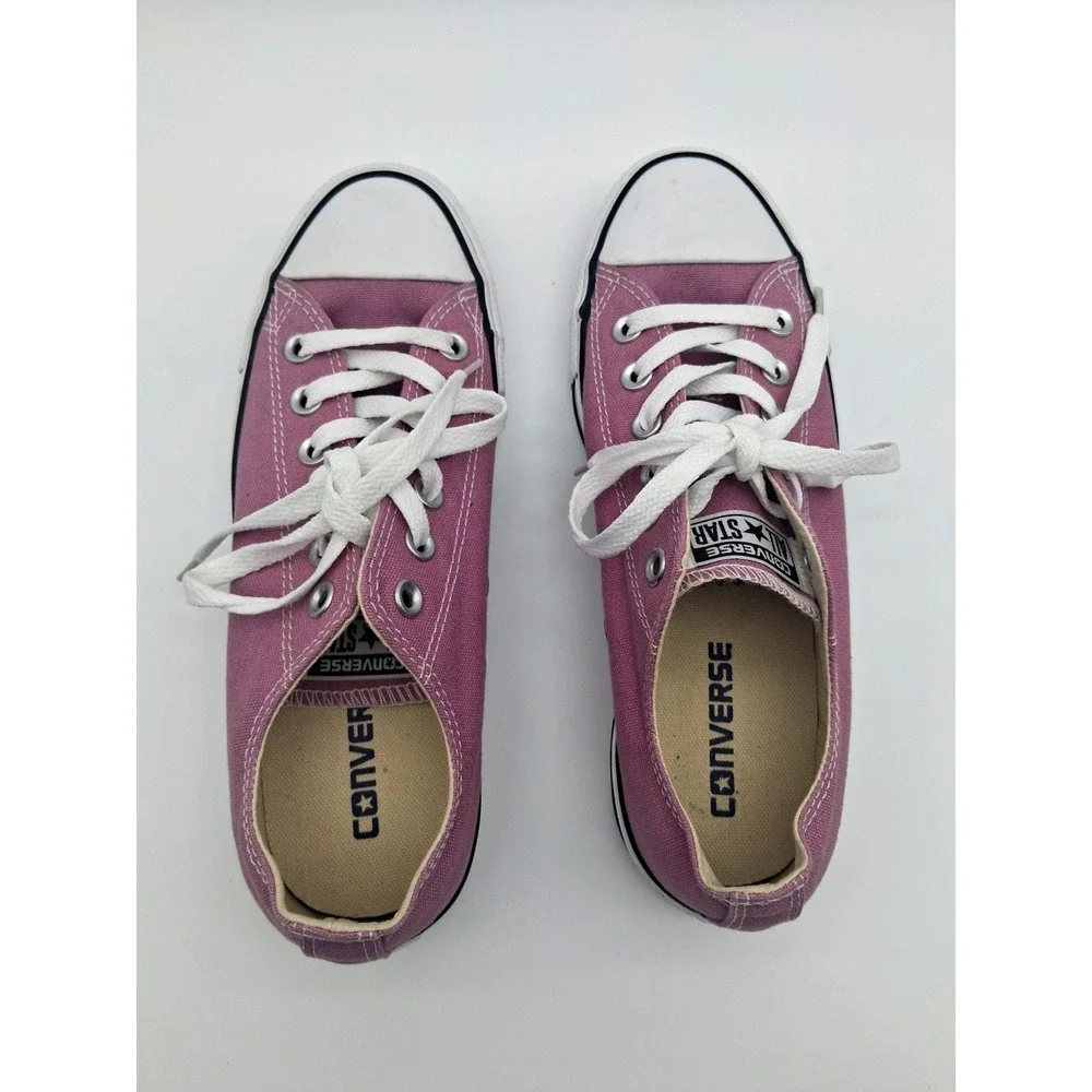Converse Chuck Taylor All Star Pink Canvas Sneakers Low Top Size 6 Men Women 8